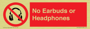 No Earbuds or Headphones